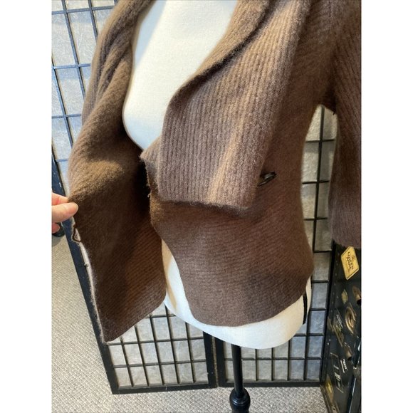- Grainne & Co New York Brown 100% Cashmere Wrap Sweater - Size 1 (Small) - Picture 4 of 9